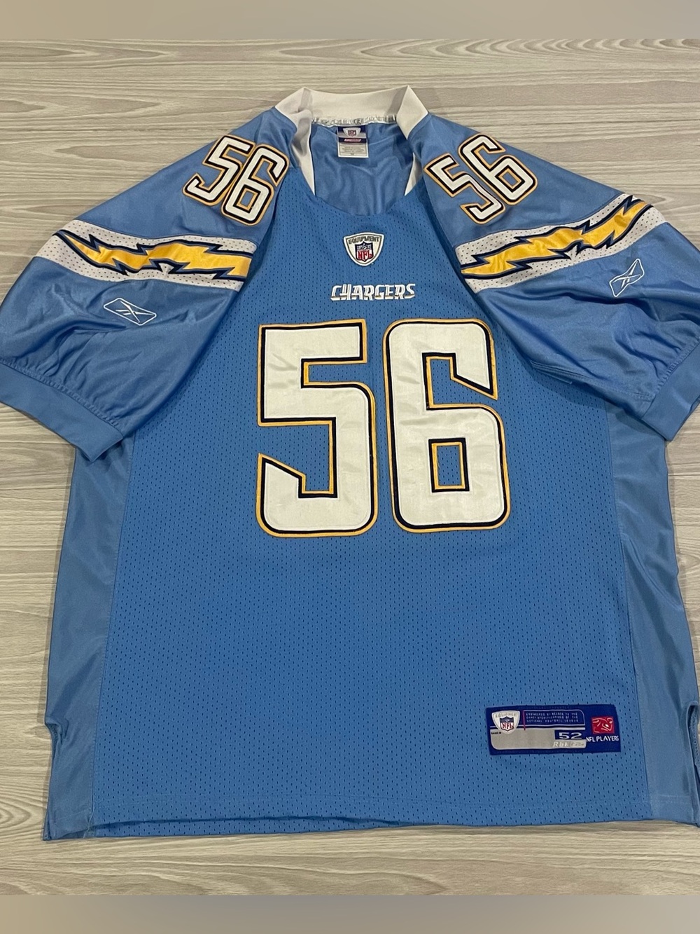 Reebok San Diego Chargers Shawne Merriman #56 Stitched Jersey Men’s Size 52 2XL